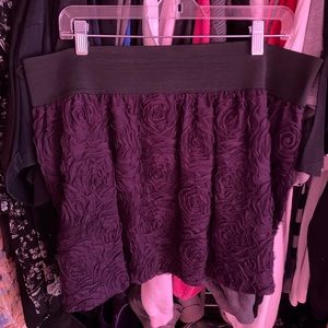 Purple flower pattern skirt